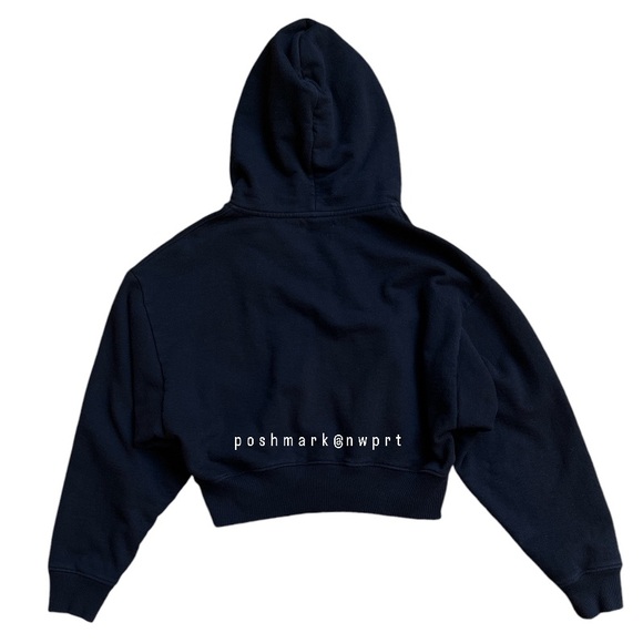 JOHN ELLIOTT Boca Zip Up Cropped Hoodie Black Jacket Sweatshirt 1 XS S Small - Picture 5 of 10